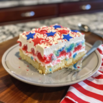 Patriotic Poke Cake Recipe: 1-Bowl Effortless & Perfect Dessert for the 4th of July