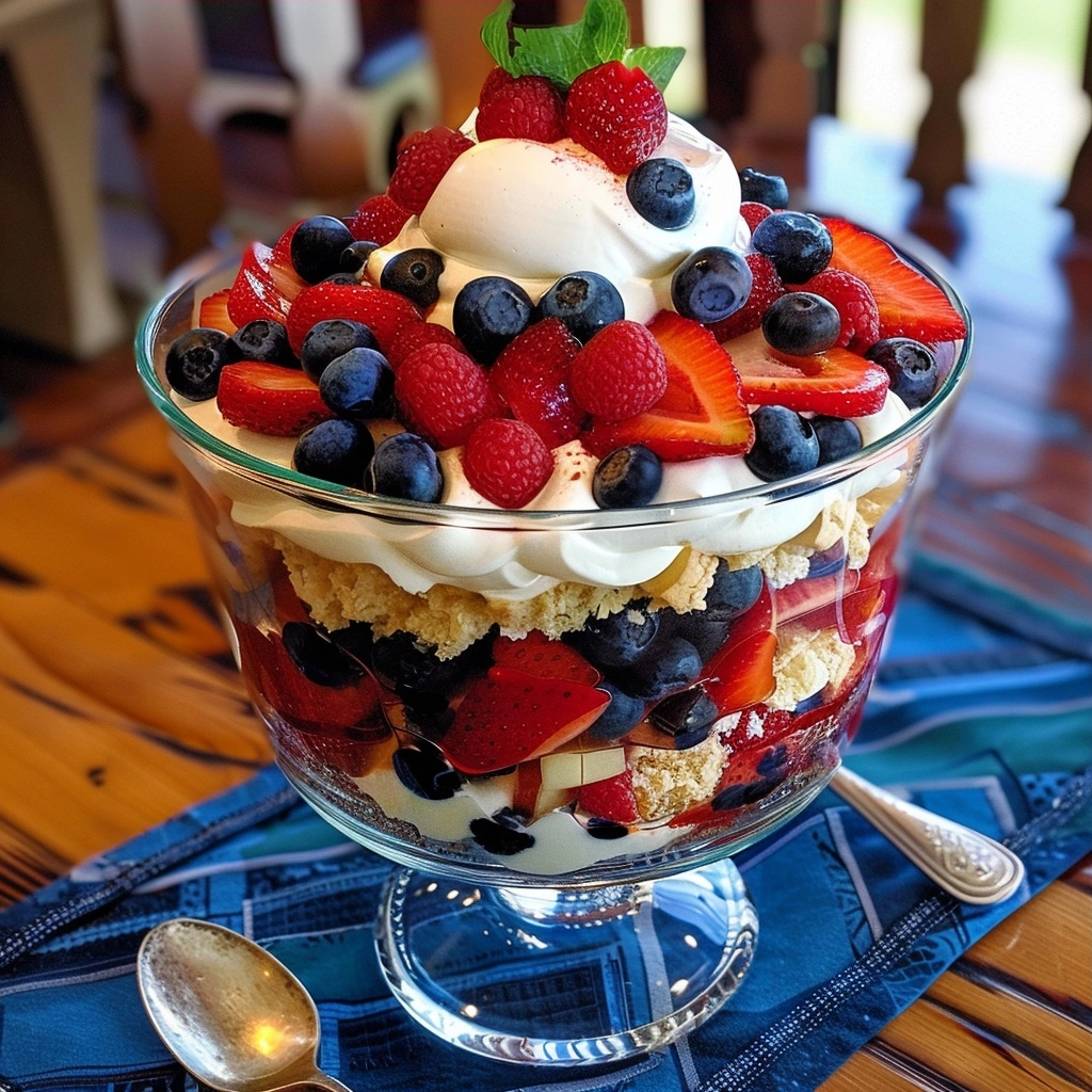 Red White and Blue Trifle Recipe: 20-Minute Effortless & Perfect Party Dessert