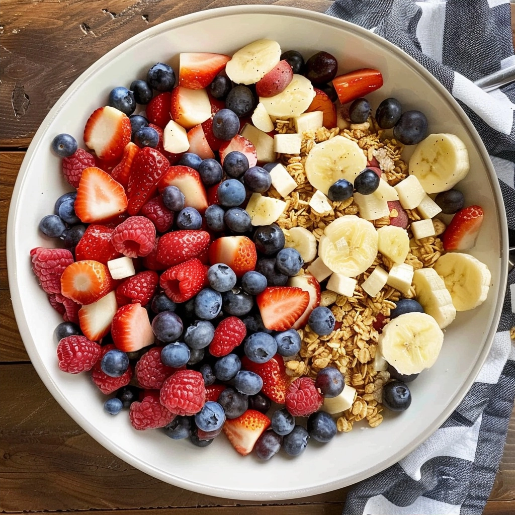 Red White and Blue Fruit Salad Recipe: 15-Minute Effortless & Best Patriotic Dessert