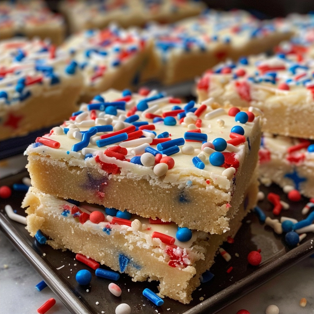 4th of July Sugar Cookie Bars Recipe: 1-Pan Foolproof & Irresistible Patriotic Dessert